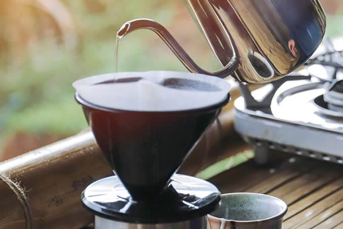 キャンプでハンドドリップコーヒー