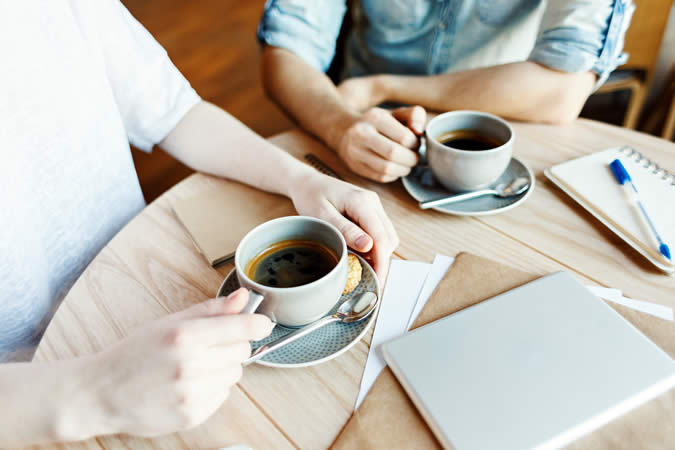 湯気のないコーヒー