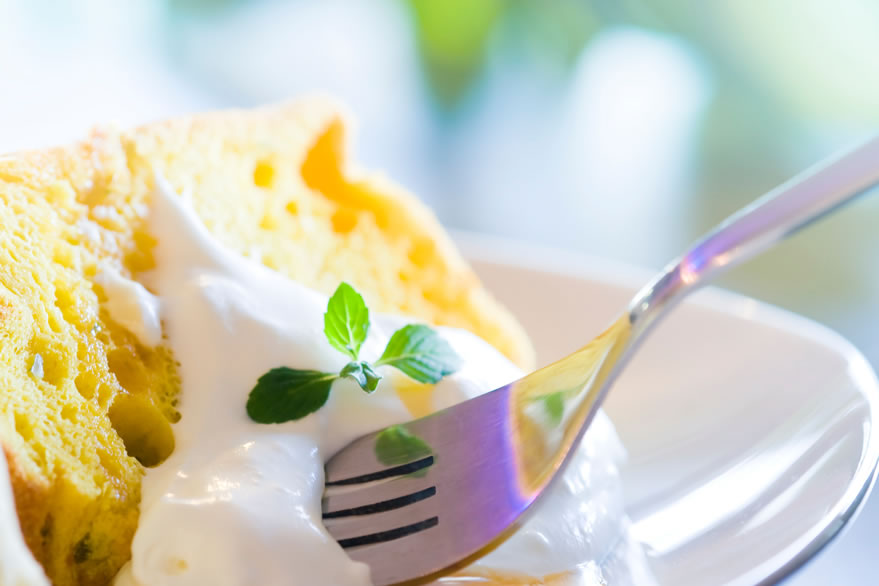 シフォンケーキを完食