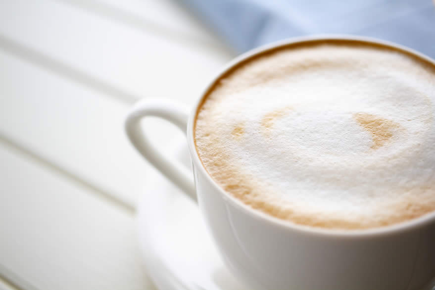 家でカフェオレ
